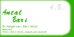 antal bari business card